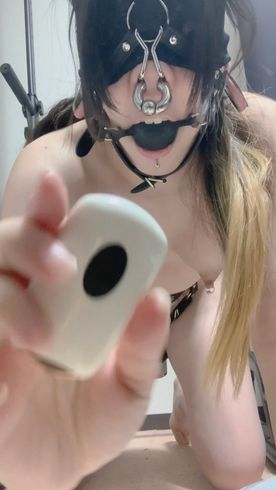 [FC2-PPV-4863997]喘ぎ声多めの絶頂宣言！？口枷鼻フックでピストンバイブオナ♡