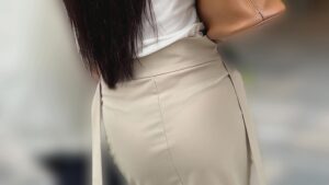 [Pcolle-PPV-27504769cb13237a47d]【再販】小さなセクシーランジェリーのPライン。後ろ姿のエロいOLさん(/ω＼)