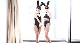 [LAXD-PPV-3MaRnhT56pZvsdB5EbLXFHA]バニーガール女子達が互いの衣装のエロさに我慢できなくなりレズプレイでイカせ合いチンコをハメまくり中出しプレイ